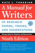 Manual For Writers Of Research Papers, Theses, And Dissertations, Ninth Edition - cover photo