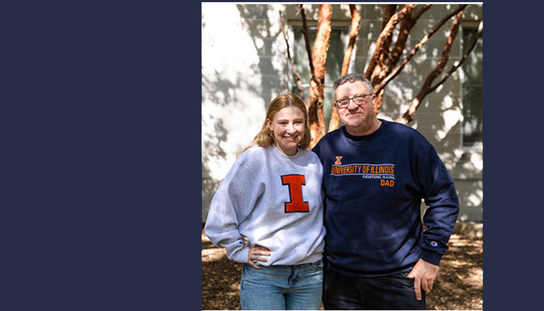 picture of student with her dad