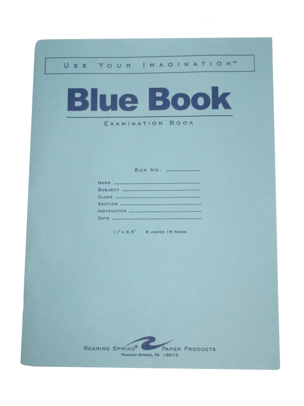 Blue Book Exam 8 Leaves 16 Pages (SKU 125482484000045)