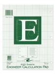 Engineering Comp Pad 200Ct Green Paper 5X5