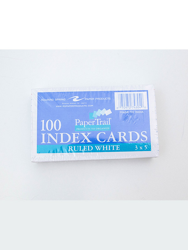 Index Card 3X5 White Ruled 100 Ct (SKU 126261064000045)