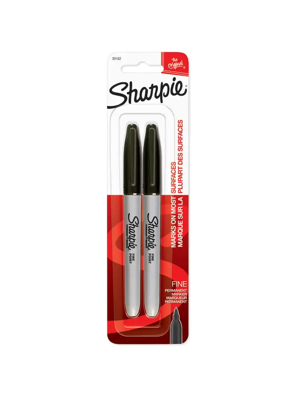 Marker Sharpie Fine Black 2/Pk (SKU 136265634000045)