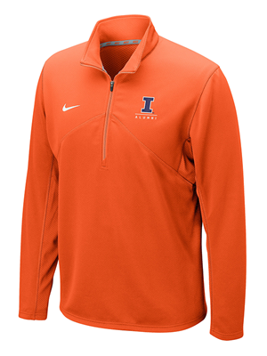 Image of 1/4 ZIP DRI-FIT ILLINOIS ALUMNI -  orange