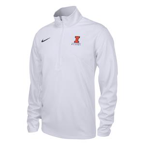 Image of 1/4 ZIP DRI-FIT ILLINOIS ALUMNI -  white