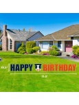 Happy Birthday with Shield Lawn Sign -- DROP SHIP