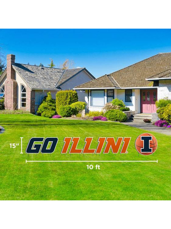 Go Illini W/Basketball Lawn Sign Display (SKU 155743814000024)