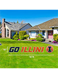 Go Illini W/Basketball Lawn Sign Display