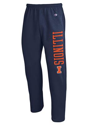 Image of UNIVERSITY OF ILLINOIS OPEN BOTTOM PANT -  navy