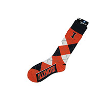 Socks Illinois Fighting Illini Argyle