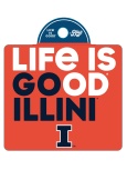 Life Is Good Illini Sticker