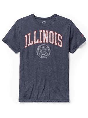 Image of ILLINOIS ARCH OVER SEAL VICTORY FALLS T-SHIRT -  navy