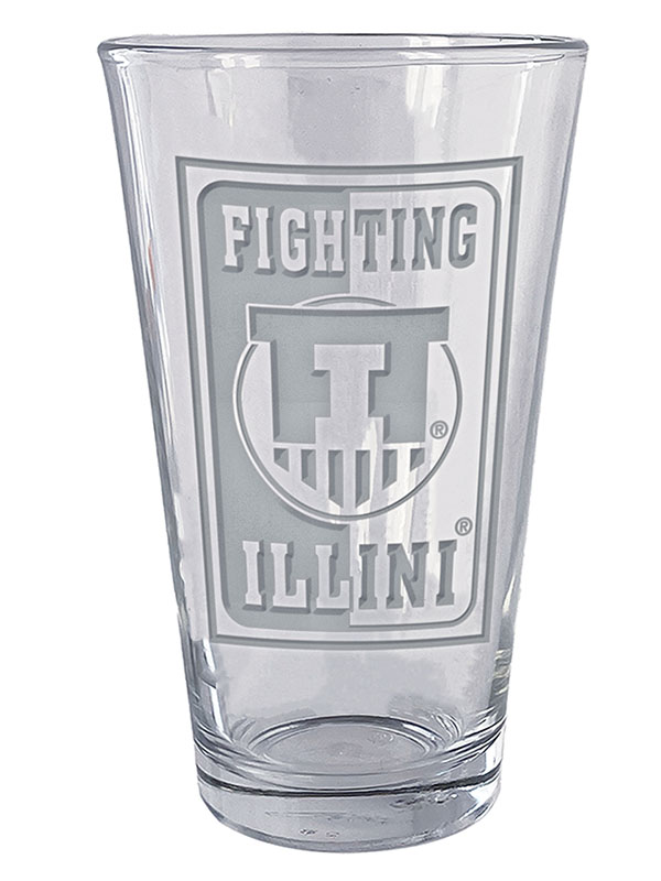 Pint Glass Festival Engraved Fighting Illini Victory Badge (SKU 156904944000016)