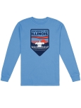 L/S T-Shirt Geo-Badge Quad Sunset Illinois