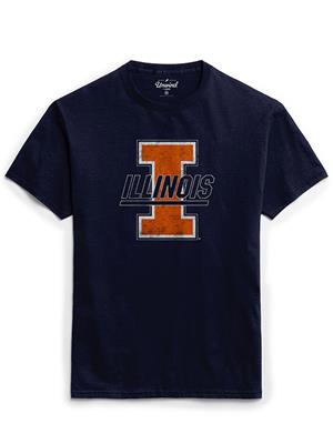 Image of ILLINOIS VAULT BLOCK I T-SHIRT -  navy
