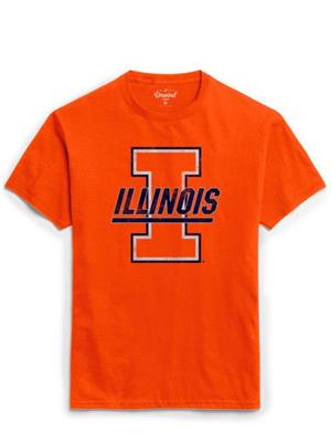 Image of ILLINOIS VAULT BLOCK I T-SHIRT -  orange