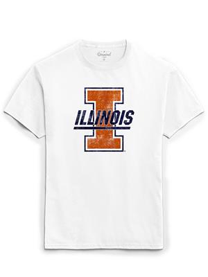Image of ILLINOIS VAULT BLOCK I T-SHIRT -  white