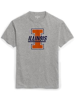 Image of ILLINOIS VAULT BLOCK I T-SHIRT -  heather
