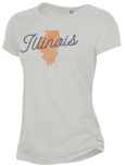 T-Shirt State Shape Illinois Ideal