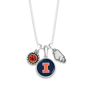 Illinois Home Sweet School Necklace
