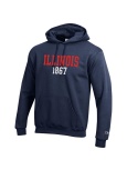 Image of Hooded Sweatshirt Versa Twill Illinois 1867