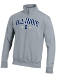 1/4 Zip Sweatshirt Versa Twill Illinois Block I 1867