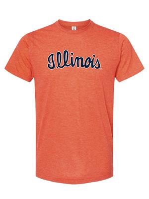 Image of T-SHIRT CURSIVE ILLINOIS -  orange