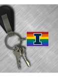 Keychain Illinois Pride Block I