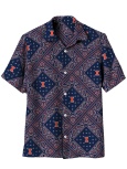 T-Shirt Button Down Hawaiian Vintage Paisley Illinois