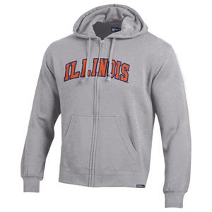 Image of FULL ZIP SWEATSHIRT VERSA TWILL ARCH ILLINOIS -  oxford