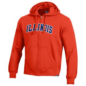 Image of FULL ZIP SWEATSHIRT VERSA TWILL ARCH ILLINOIS -  orange