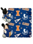 Throw Blanket W/Mickey Mouse Plush Hugger Illinois