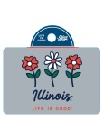 Decal Illinois Floral Life Is Good