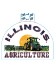 Blue84® "Illinois Agriculture" Decal. Approx 4.5" x 3".