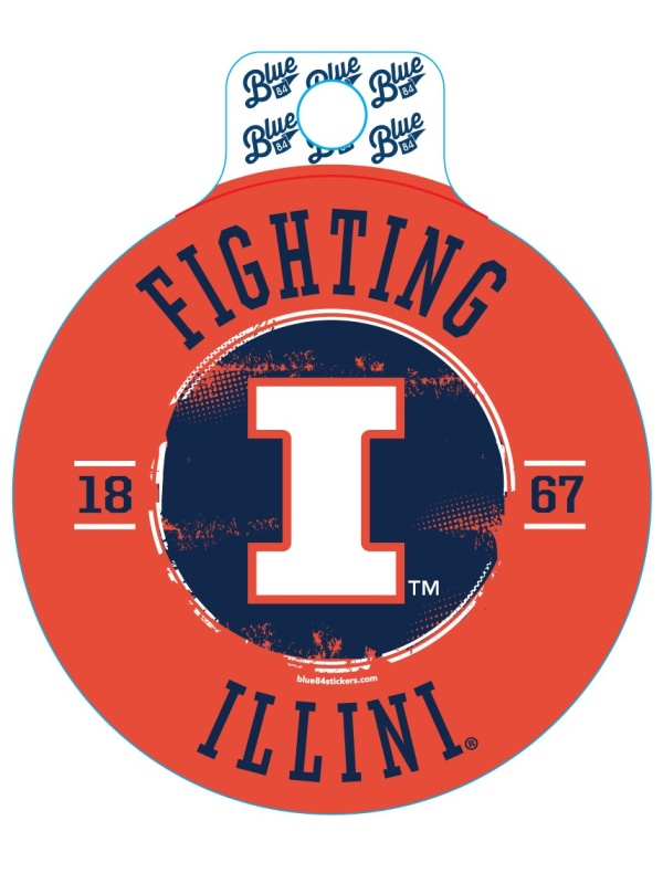 Decal Burnt Toast Illinois Fighting Illini (SKU 1577832113000221)