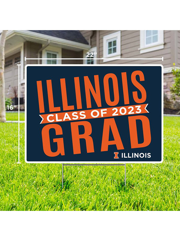 Illinois Grad Class Of 2023 Lawn Sign--Drop Ship (SKU 157826324000024)