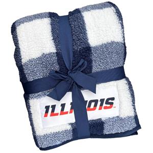 Image of Illinois Buffalo Check Frosty Fleece Blanket