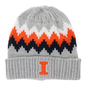 Image of Illinois Zig Zag Cuff Beanie