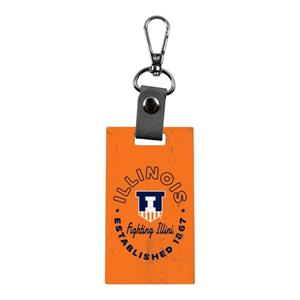 Image of Illinois Fighting Illini Shield Keychain