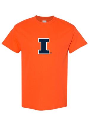 Image of ILLINOIS BLOCK I T-SHIRT -  orange