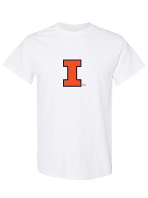 Image of ILLINOIS BLOCK I T-SHIRT -  white