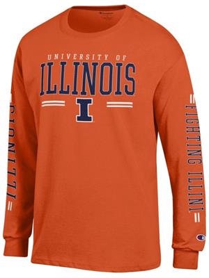 Image of ILLINOIS FIGHTING ILLINI JERSEY LS T-SHIRT -  orange