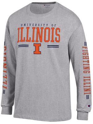 Image of ILLINOIS FIGHTING ILLINI JERSEY LS T-SHIRT -  oxford