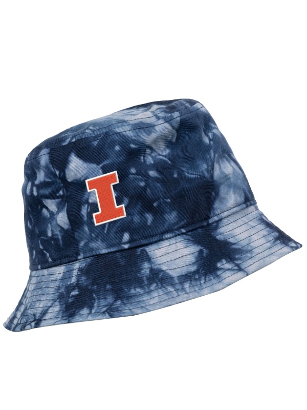Illinois Nike Block I Tie Dye Bucket Hat (SKU 158241964000021)
