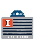 Illinois Life Is Good Flag Sticker
