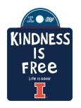 Illinois Kindness Is Free Sticker