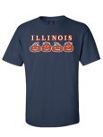 Image of Illinois Halloween Jack-O-Lanterns T-Shirt