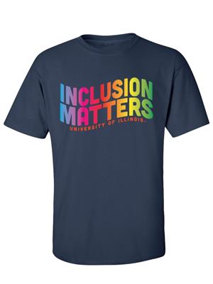 Image of ILLINOIS INCLUSION MATTERS SHORT SLEEVE T-SHIRT -  navy