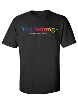 Image of ILLINOIS YOU BELONG SHORT SLEEVE T-SHIRT -  black