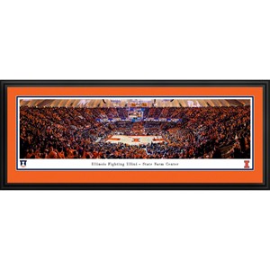(Dropship) Illinois Basketball Panoramic Poster - Deluxe Frame - main view