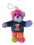Illinois Rainbow Bear Keychain